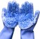 Lavish Dishwashing Gloves, Reusable Silicone Scrubbers Sponge Rubber Gloves