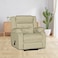 In House Velvet Rocking &amp; Rotating Recliner Chair - Dark Ivory - NZ30