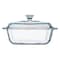 8100-4 Square Microwaveable Tempered Glass Casserole 0.8L Clear