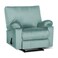 In House Velvet Rocking &amp; Rotating Recliner Chair - Light Turquoise - H1
