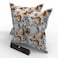 Square Reposa Floral Print Jute & Cotton Fabric Cushion Cover