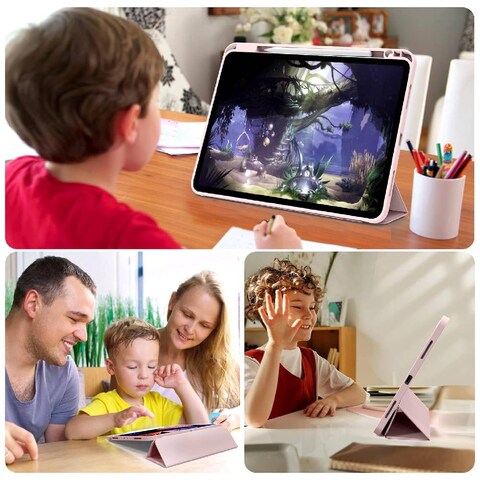 HYX iPad Pro 12.9 Case 2022/2021/2020/2018, Slim Stand Hard Back Shell Smart Cover for iPad Pro 12.9 Inch 6th Generation 2022/5th Gen 2021/4th Gen 2020/3rd Gen 2018 -Pink