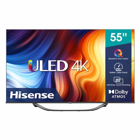 Hisense 55U7H 4K Ultra HD Smart QLED TV 55 Inch Black