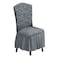 6-Piece Woven Jacquard Stretch Fit Dining Chair Covers Set Grey