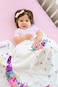 ESSEN Baby Monthly Milestone Blanket Girl Newborn Baby Shower Gift (21x15x8) - Pink