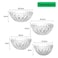 HEXAR&reg; Set of 4 Acrylic Salad Bowls with Lids, 4pc Set of Tableware Non-Toxic Mixing Bowls Various Sizes Serving Bowls for Fruit, Salad, Popcorn, Chips, Desserts, Party Snacks
