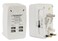 Terminator Brand Travel Adaptor One Universal Socket &amp; 4 USB Charging Sockets (White)