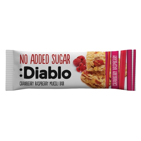 Diablo Cranberry And Raspberry Muesli Bar 30g
