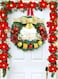 Large Christmas Wreath for Door or Wall, Garland Christmas Home Decoration (Golden Ribbon)
