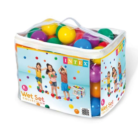Intex Fun Balls Bag - 100 Pieces - 6.5 Cm - Multicolor