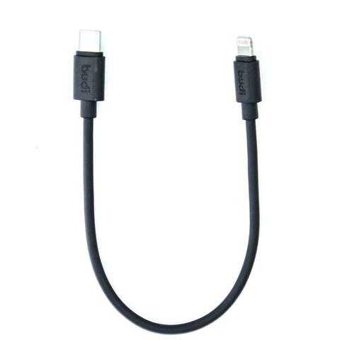 Budi DC023TL025B USB-C to Lightning Charger/Sync Cable, 25 CM, PD 35W