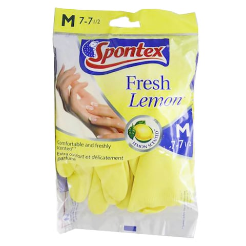 Spontex Fresh Lemon Gloves - Large