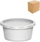 Vsell24 500Pc 350Ml Plastic Disposable Portion Cup Containers With Lid Sauce Jello Shot Souffl&eacute; Sampling Cups White
