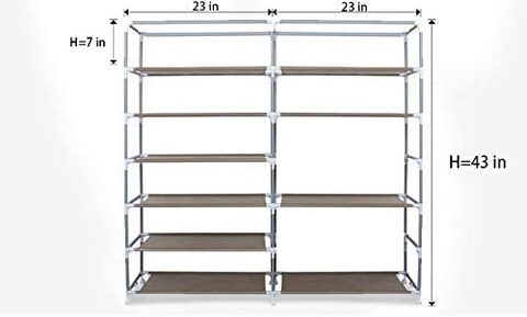 Shoe Rack Multipurpose Storage Rack with Dustproof Cover