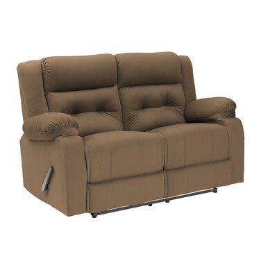 إن هاوس كرسي استرخاء مزدوج منجد بالمخمل - بني فاتح - NZ30