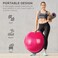 H PRO Half Exercise Ball / Balance Trainer with Resistance Bands