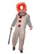 Smiffys Clown Costume with Jumpsuit and Neck Ruffle for Men- Large- Grey/Red