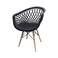 Jilphar Furniture Fancy Polypropylene Chair JP1363A, Black