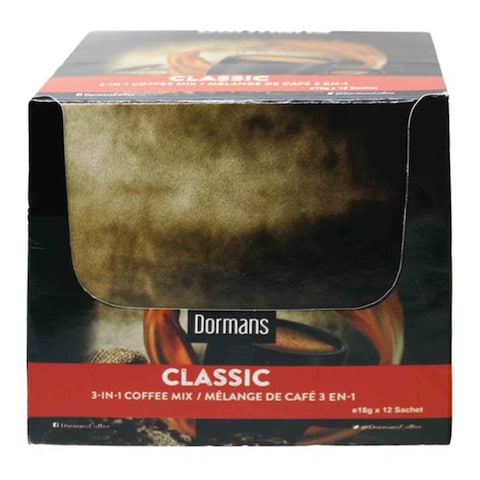 Dormans Classic 3In 1 Instant Coffee Mix 18g x Pack of 12