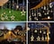 String Lights Moon Fairy String Lights Solar Powered Outdoor Curtain Window Lights Twinkle LED Star Lights for Backyard Garden Patio Home Party Holiday Ramadan Decoration (Warm light)