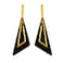 Aiwanto Hanging Earring Beautiful Gold Earring Western Wear Earring Black Design(Gold)