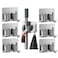 Zalcoon 6 Pcs Mop Broom Holder Wall Mount - Mop Holder Self Adhesive Broom Hanger Stainless Steel For Home Garage Garden Laundry Room Storage, Kitchen Tools Organizer (With Hook)