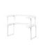 Generic - Adjustable Double Layered Kitchen Spice Organizer Rack White