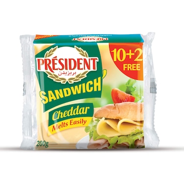 جبنة شرائح للساندويتشات بريزيدن - 200جم