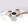 Serenk 4 Pieces Turkish Coffee Pot Set, 18/10 Stainless Steel, Stove Top Coffee Maker, Compatible with Induction, 2-3-4 Cups
