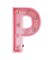 LED Marquee Letter Light Sign Wooden Pink (P) 25cm