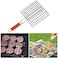 Generic Large Stainless Steel Lightweight Barbecue, Fish, Meat Basket/Grill With Red Wooden Handle-Flexible And Lockable Basket/Grill Grate-Rust Free-Silver Grills