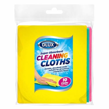 DLUX SUPER ABSORBENT C/CLOTHS 10PK