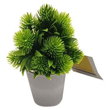 Artificial Mini Pine With Plastic Pot Set Green