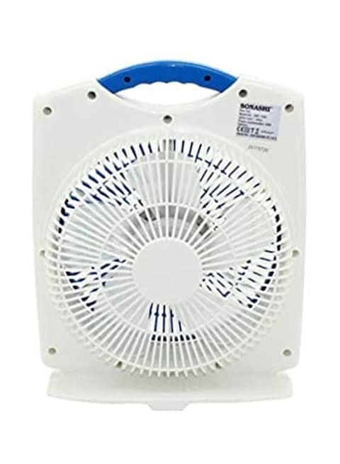 Sonashi 10-Inch Box Fan SBF-7030-BLUE White/Blue