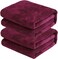 2-Pc Microfiber Bath Towel Wine Red 70x140cm, Soft, Durable, Super Absorbent Fast Drying and No Fading Multipurpose Towel