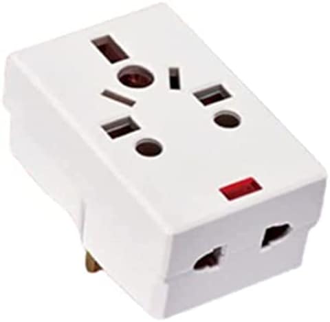 ABBASALI 03 Way Adapter with Square-Pin, Universal Socket with Light And 13A Fuse. Travel Adaptor for KSA/UAE/UK/HK, AC Power Plug for US/AU/JP/CN, 3 Pin plug adapter.