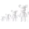 DIY CREATE YOUR OWN UNIQUE ACRYLIC FLUID POURING PAINT BEAR (9 inch - 23 cm) COMPLETE SET, colors: White, Silver, Blue-Green. Arts and Crafts, Customize Handmade Creative Birthday Gift