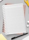 Lowha Spiral Notebook With 60 Sheets And Hard Paper Covers With Floral Design, For Jotting Notes And Reminders, For Work, University, School