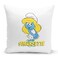 Loud Universe - Smurfette 16x16 Inch Throw Pillow White Cute Smurf White Pillow With Stuffing