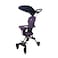 Lovely Baby Stroller LB 715HC for Infants, Baby Carrier with 360&deg; Rotatable PVC Wheels &amp; Canopy, Foldable Pram &amp; Light Weight, Push Stroller for Kids 7-31 Months - Purple
