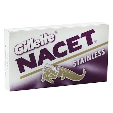 Gillette Nacet Stainless Double-Edge Safety Razor Blades 5 Piece