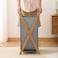 Laundry Basket Hamper For Clothes Storage With Collapsible Bamboo Handle.