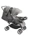 Moon Lightweight All Terrain Adjustable Pair Twin Baby Stroller, Light Grey Melange