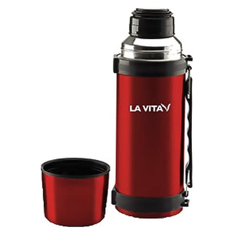 La Vita Stainless Steel Thermal Flask - 0.5 Liter - Red