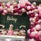 Party Time 119Pcs Burgundy Pink Balloon Arch Garland Kit - Burgundy Pink Gold Confetti Latex Balloons with Balloon Accessories for Baby Shower Wedding Birthday Girl Party Decorations