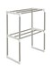 Generic - Storage Holder With Racks And Microwave Oven Shelf Silver/Black/White 85x25x74centimeter