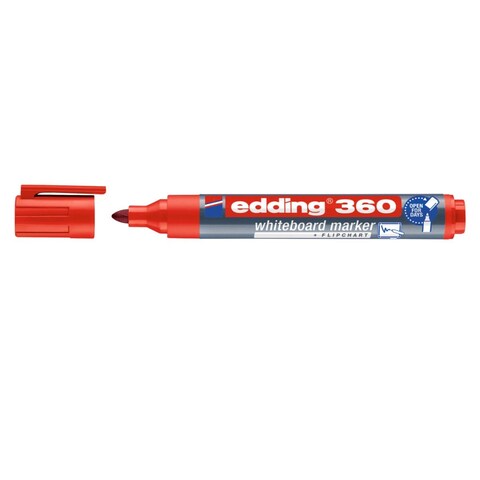 Edding 360 Whiteboard Marker, 1.5-3mm Bullet Tip, Red