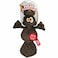 HEAR DOGGY!&reg; Flattie  Beaver Brown with Chew Guard Technology&trade; and Silent Squeak Technology&trade; Plush Dog Toy