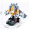 Fitto Bump and Go Transforming Aircraft to Robot Toy with 3D Light & Sound, Battery Operated Musical Army Jet Robot Toy for Kids Toddlers Airplane Boing Robot Toy - Airbus Robot Toy