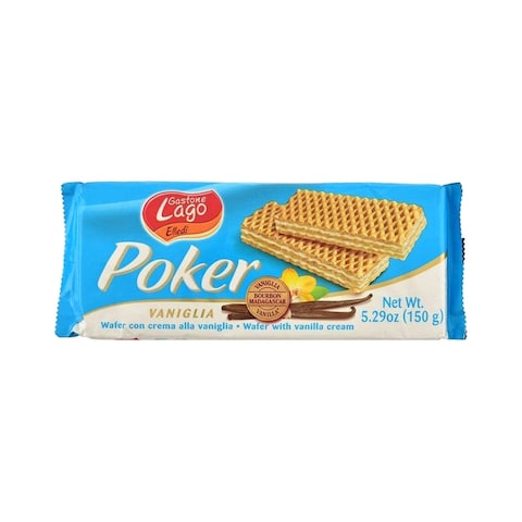 Gastone - Lago Poker Vanilla Cream Wafer - 150 Gram